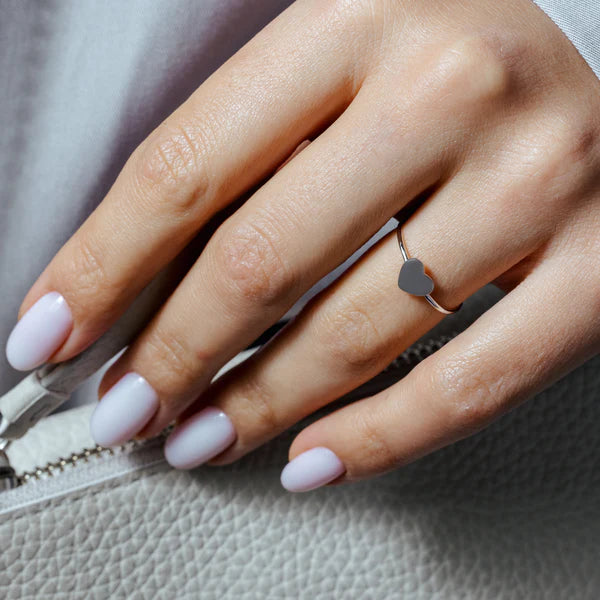 925 Sterling Silver Hear Silver Ring