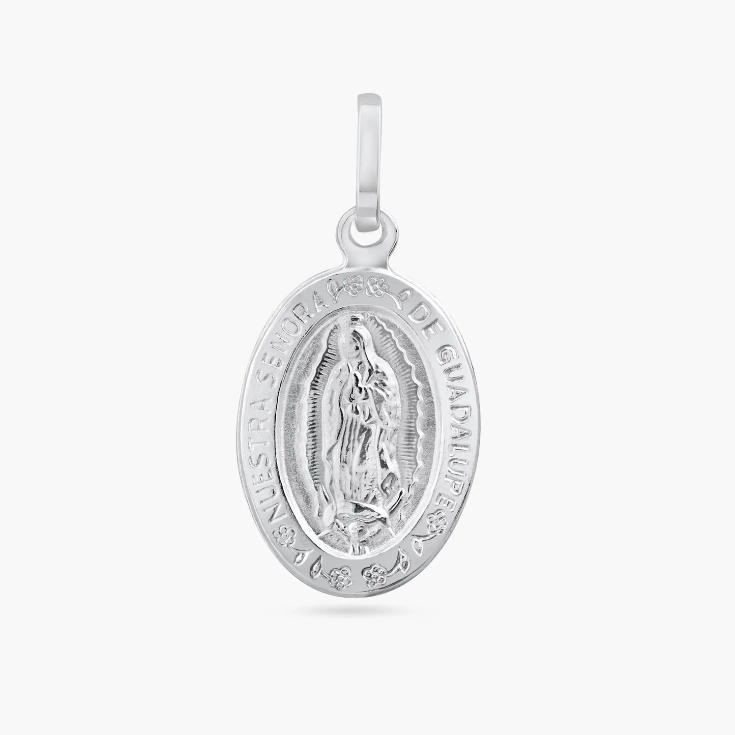925 Sterling Silver Anti-Tarnish Engravable Guadalupe Pendant