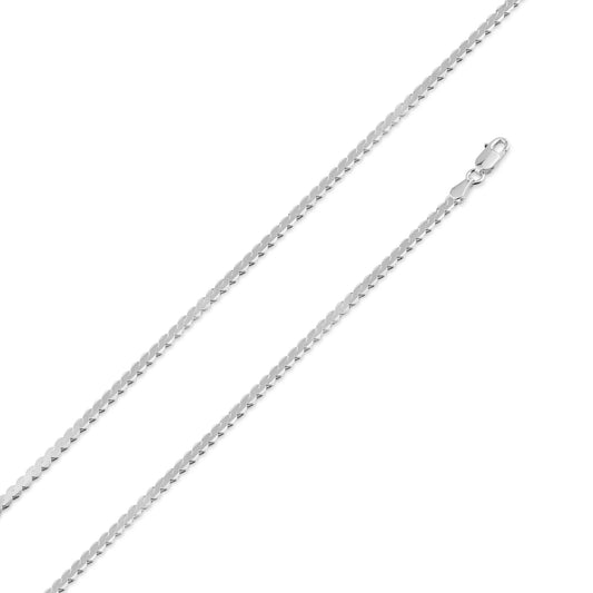 925 Sterling Silver Flat Rope / S Chain 3.0mm