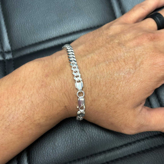 925 Sterling Silver Miami Cuban 160 5.5mm Chain or Bracelet