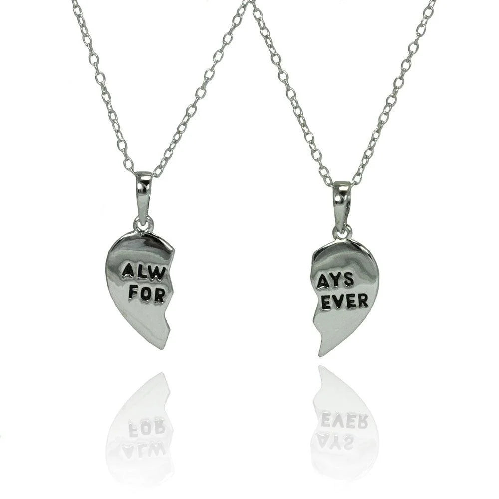 925 Silver Rhodium Plated Always Forever Necklace
