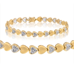 heart shaped gold bracelet