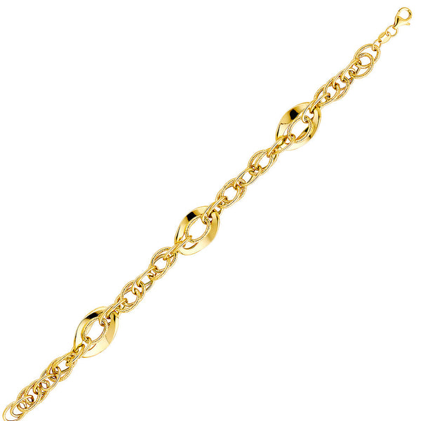 14K Figaro-Rope Bracelets Thunbnails