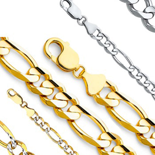 14K Figaro Bracelets Thunbnails