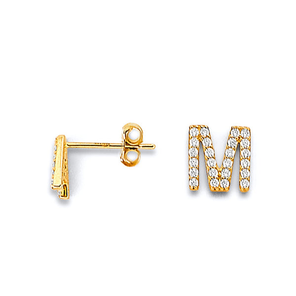 14K  Initial Earrings Thunbnails