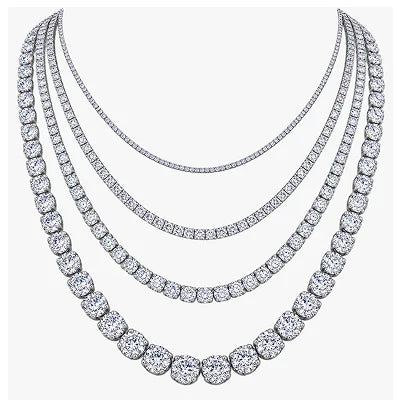 Lab-Grown Diamond Tennis Necklaces Thunbnails