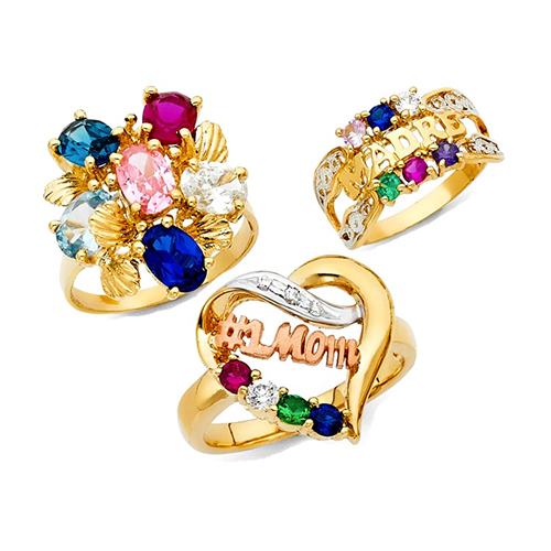 14K Mother's Rings Thunbnails