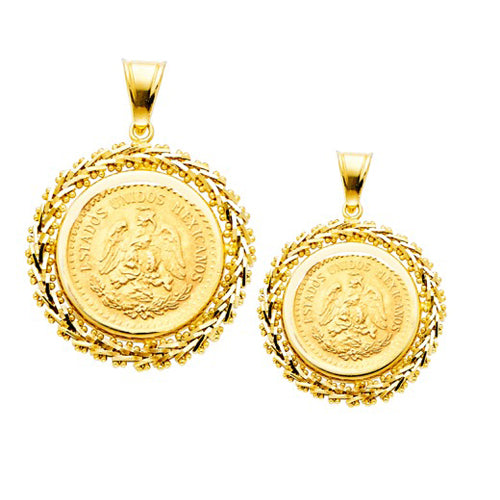 14K Bola Pesos Coin Pendants Thunbnails