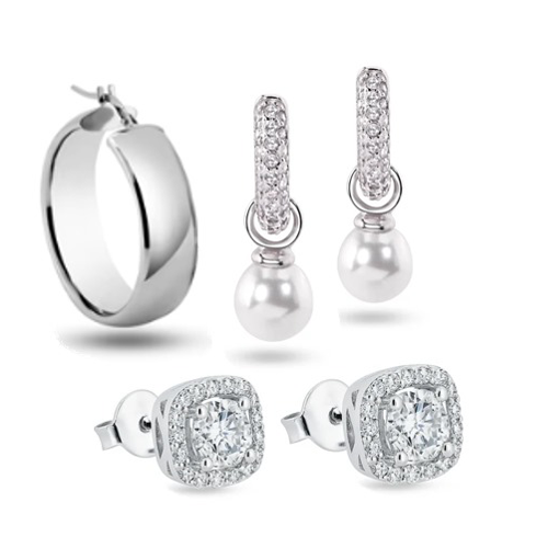 Silver Earrings & Studs Thunbnails
