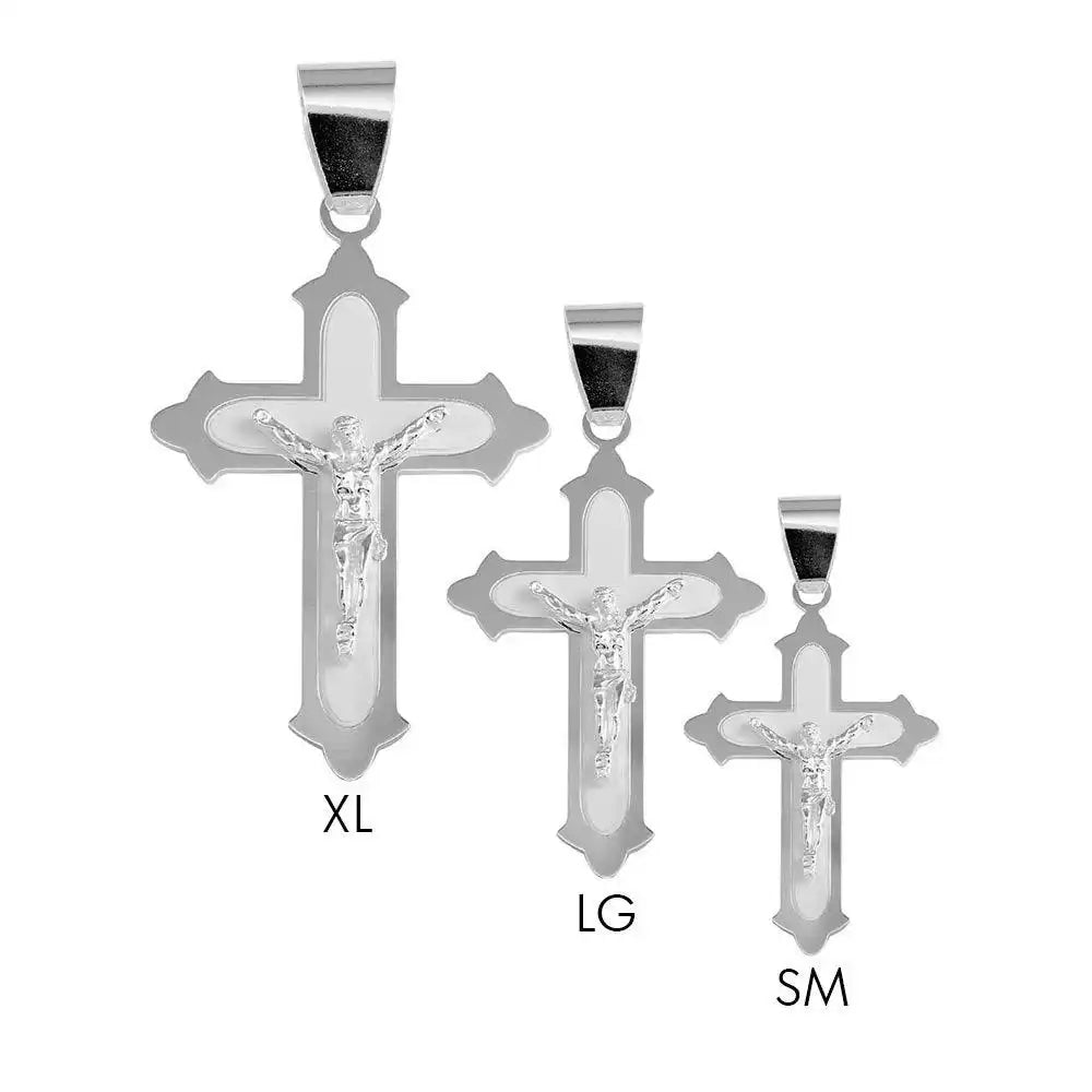 925 Sterling Silver High Polished New Coptic Cross Pendant