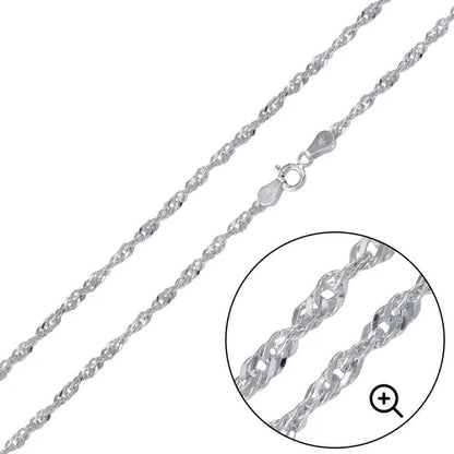Silver Singapore 025 Chain 1.5mm