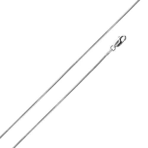 Silver 8 Sided Snake 025 Chain or Bracelet 1mm