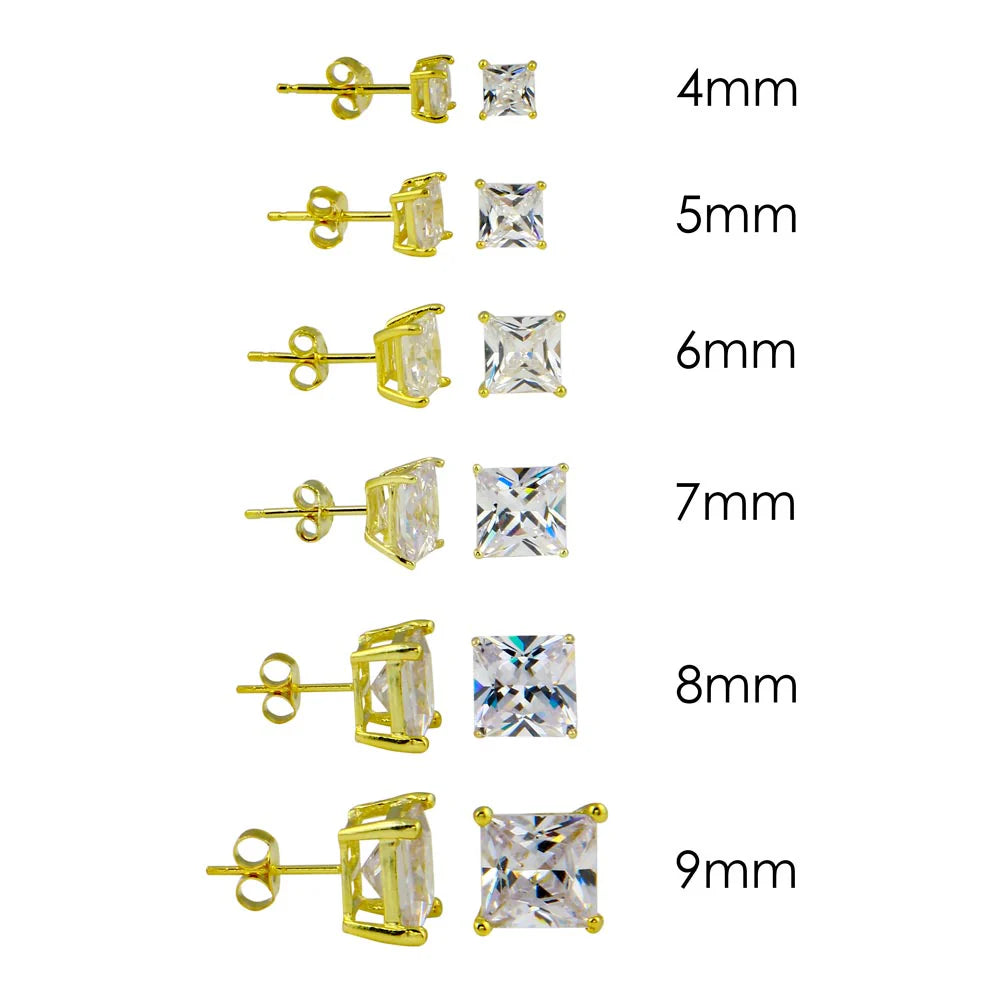 925 Sterling Silver Rhodium Plated Moissanite Stone Round Push Back Earring
