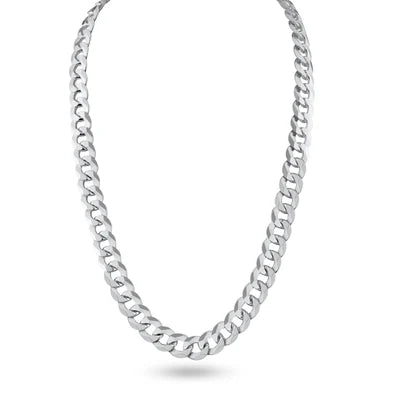 Silver Curb 280 Chain or Bracelet 10mm