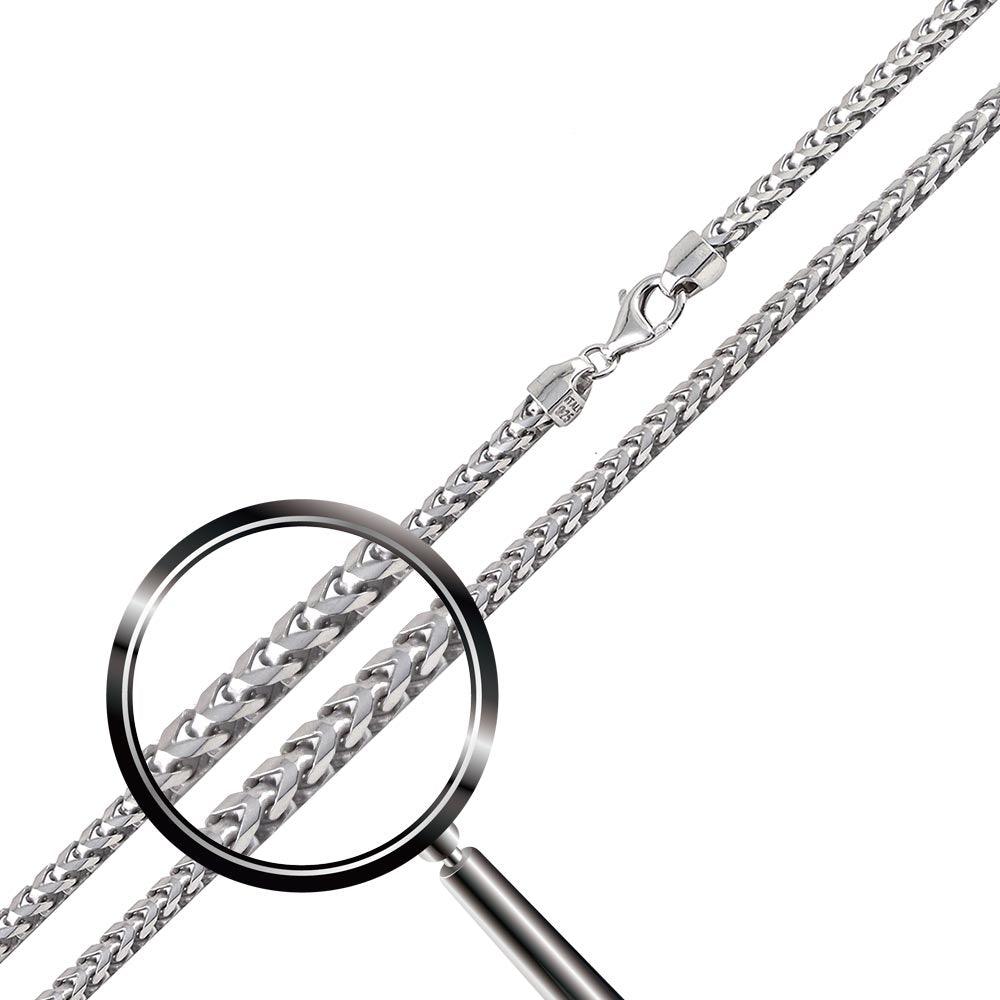 925 Sterling Silver Rhodium Plated Franco 230 Chain 2.3mm