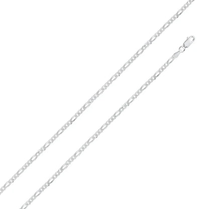 Silver Figaro 080 2.9mm Chain or Bracelet