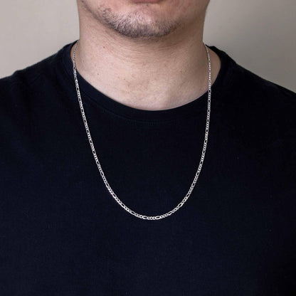 Silver Figaro 080 2.9mm Chain or Bracelet