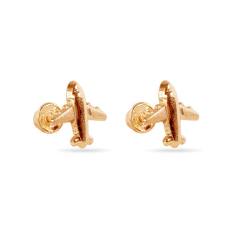 14 Karat Airplane Screw Back Earrings