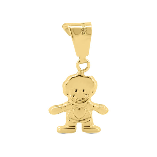 14 Karat Yellow Gold Boy Pendant