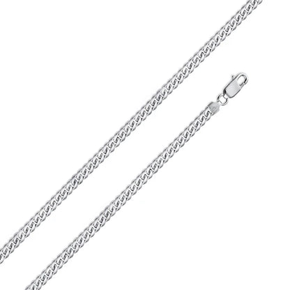 925 Sterling Silver Rhodium Plated Miami Cuban 060 Chain Link 1.9mm