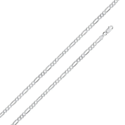 Silver Figaro 100 Chain and Bracelet 3.9mm