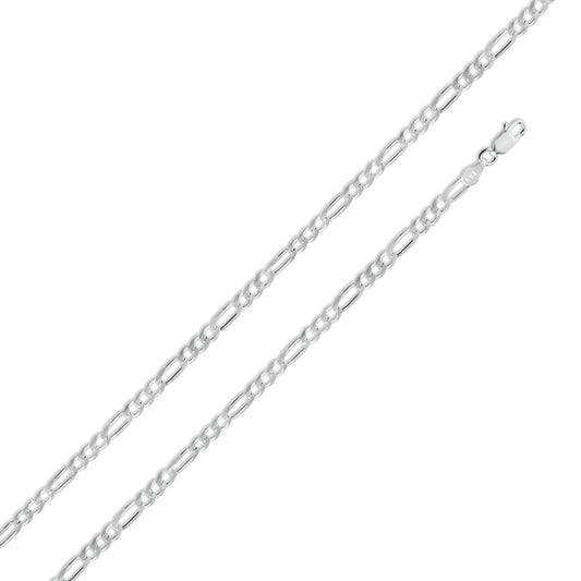 Silver Figaro 100 Chain and Bracelet 3.9mm