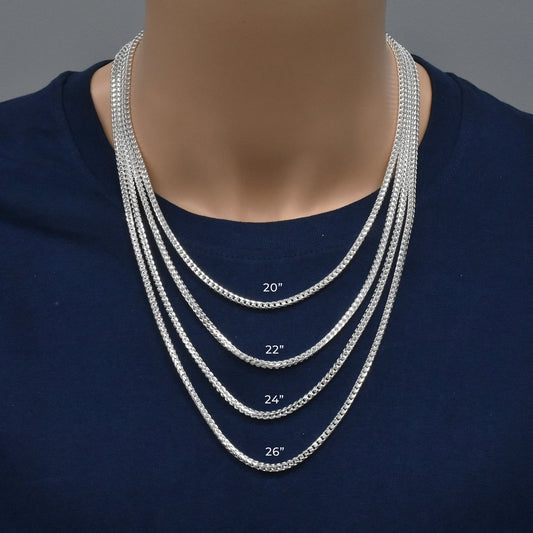 925 Sterling Silver Basic Oval DC Franco 100 3.1mm Chain or Bracelet