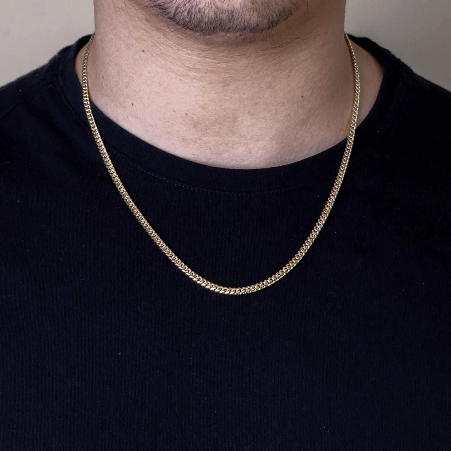 925 Sterling Silver Gold Plated Miami Cuban 100 Chain Link 3.5mm