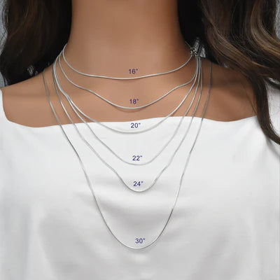 925 Sterling Silver Round Snake 030 Chain 1.4mm