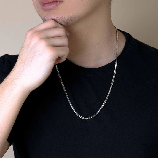 925 Sterling Silver Rhodium Plated Miami Cuban 120 Chain Link 4.1mm
