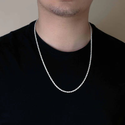 925 sterling silver Rope 080 Chain or Bracelet 3.7mm