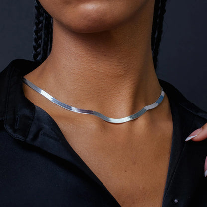 925 Sterling Silver Herring Bone 060 Chains or Bracelet 5.5mm