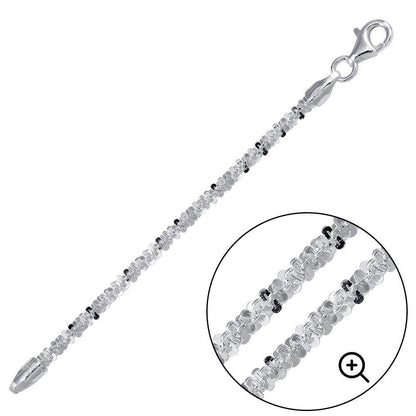 925 Sterling Silver Chain or Bracelet Roc 050 2.8mm