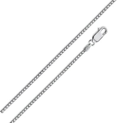 925 Sterling Silver Rhodium Plated Franco 100 Chain 1.1mm