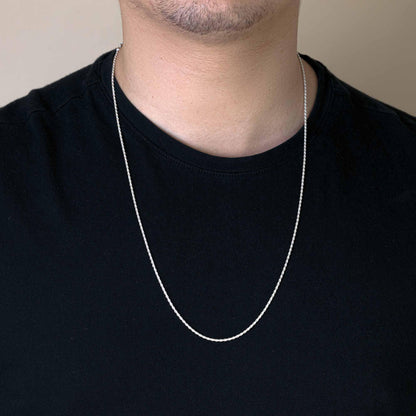 Silver Rope 040 Chain or Bracelet 2mm