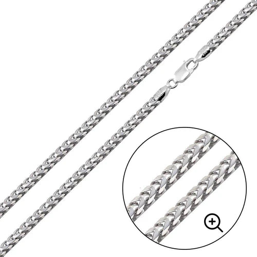 925 Sterling Silver Basic Oval DC Franco 120 3.9mm Chain
