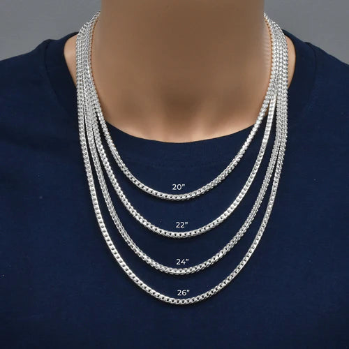 925 Sterling Silver Basic Oval DC Franco 120 3.9mm Chain