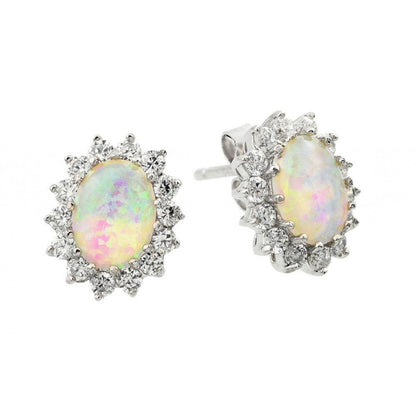 925 Sterling Silver Rhodium Plated Dangling Green CZ Stud Earrings