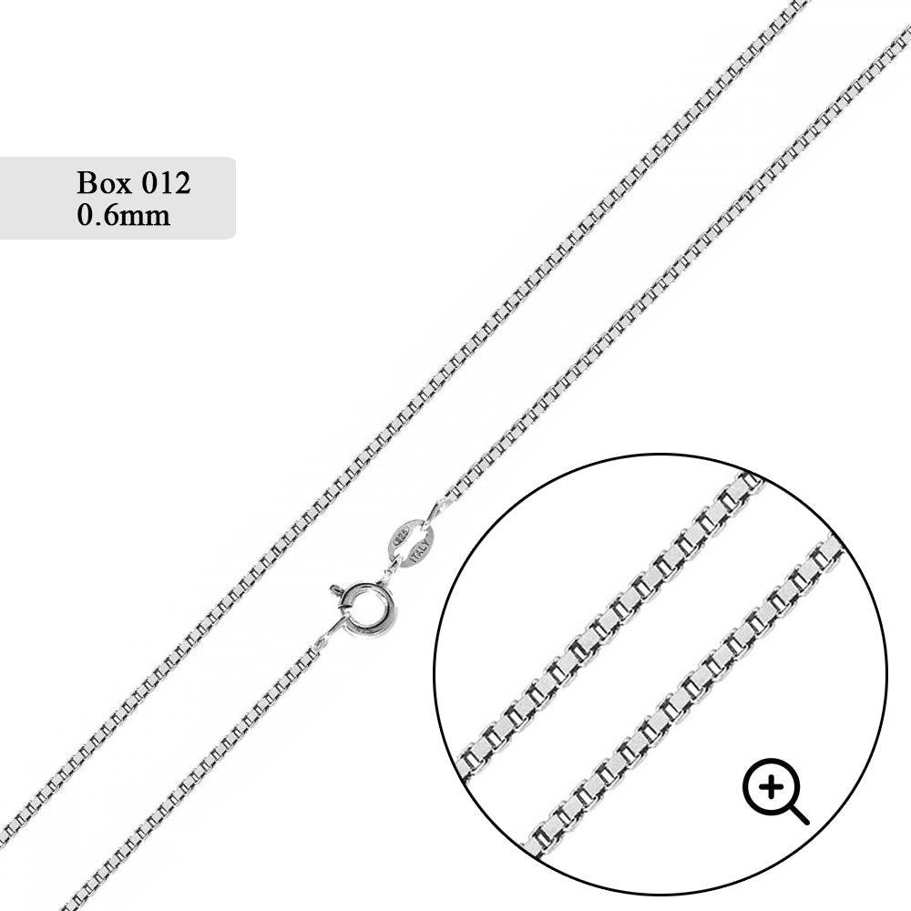 Silver Box 012 Chain 0.6mm (Pk of 6)