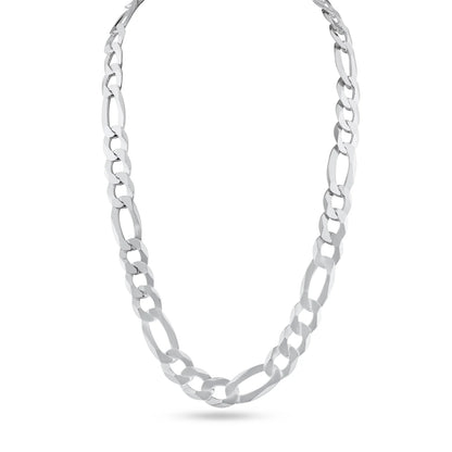 925 Sterling Silver Figaro 200 Chain or Bracelet 8.9mm
