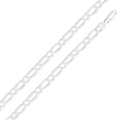 925 Sterling Silver Figaro 150 Chain 1+1 5.7mm