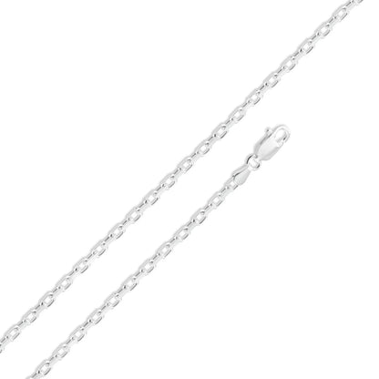 925 Sterling Silver Diamond Cut Forzatina Link 080 Chain 2.3mm