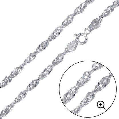 Silver Singapore 060 Chain 3.3mm