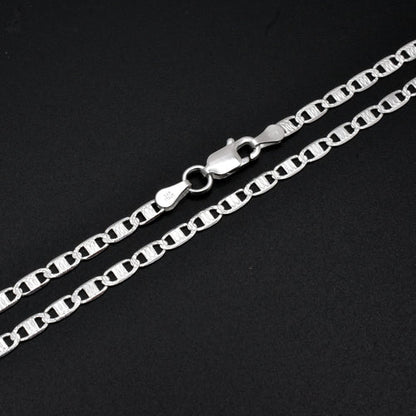 Silver 6 Sided Textured Diamond Cut Valentino 060 2.8mm Chain or Bracelet