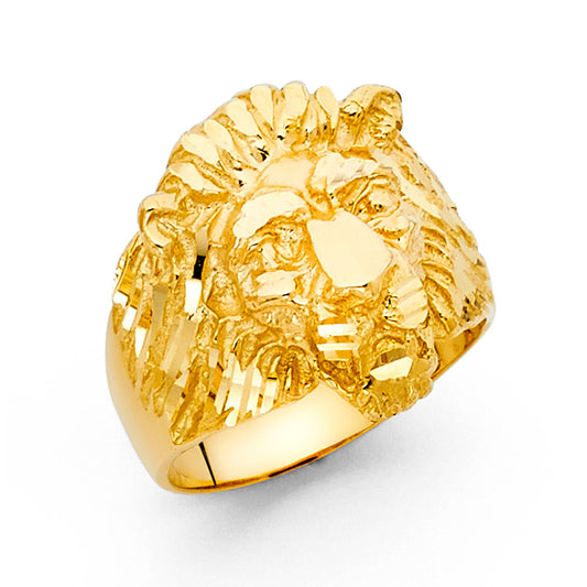 14K Men’s Lion Head Ring