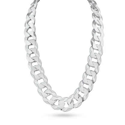 925 Sterling Silver Curb 350 Chain or Bracelet 12.5mm