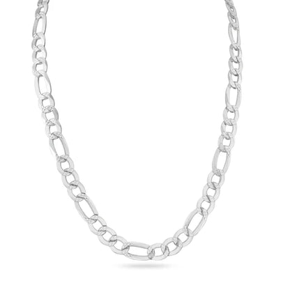 925 Sterling Silver Diamond Cut Figaro 150 Bracelet and Chain 5.6mm
