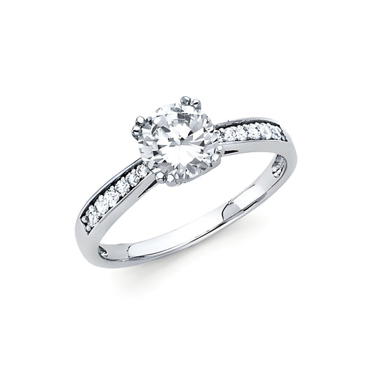 1 ct Cubic Zirconia 14K White Gold Woman's Engagement Ring
