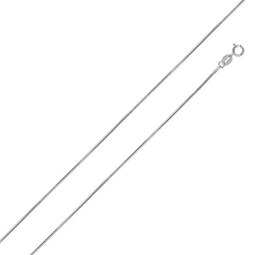 925 Sterling Silver 8 Sided Snake 015 Chain 0.7mm
