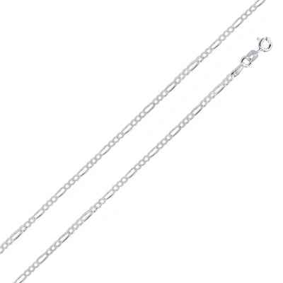 Silver Figaro 050 1.7mm Chains or Bracelet